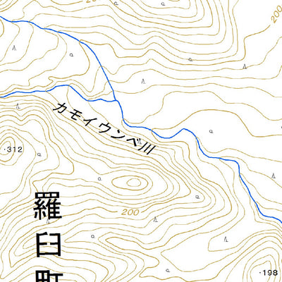 664522 知床岳 （しれとこだけ Shiretokodake）, 地形図