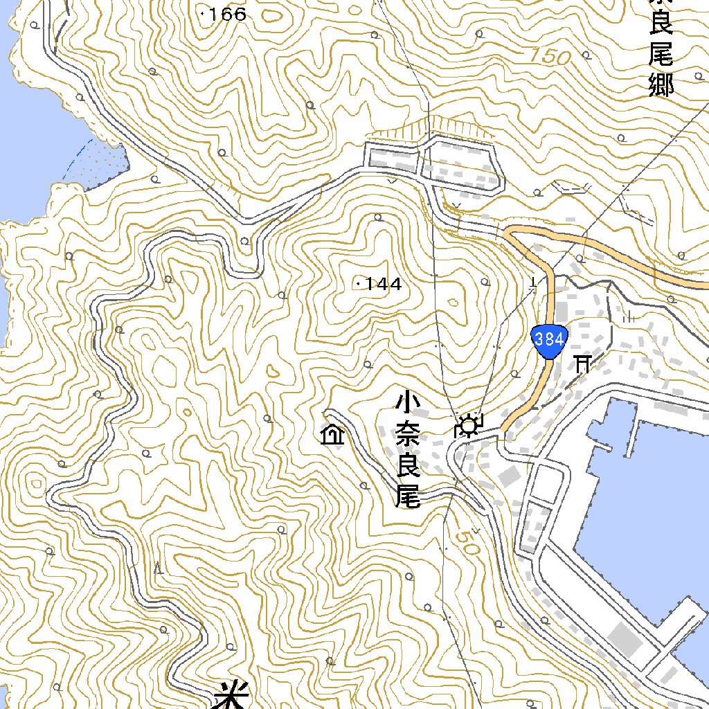 492920 奈良尾 （ならお Narao）, 地形図 Map by Pacific Spatial 