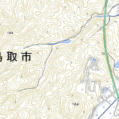 533411 鳥取南部 （とっとりなんぶ Tottorinambu）, 地形図