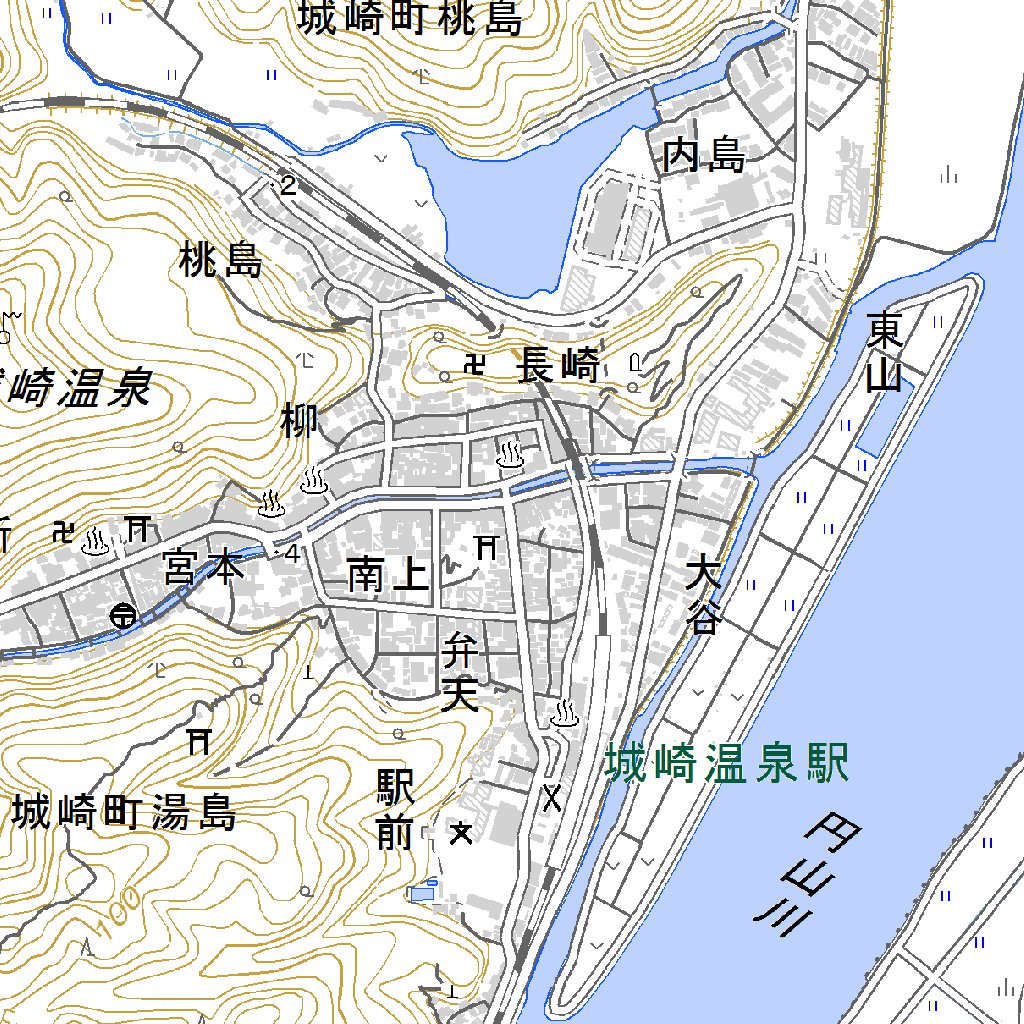 533436 城崎 （きのさき Kinosaki）, 地形図 Map by Pacific Spatial
