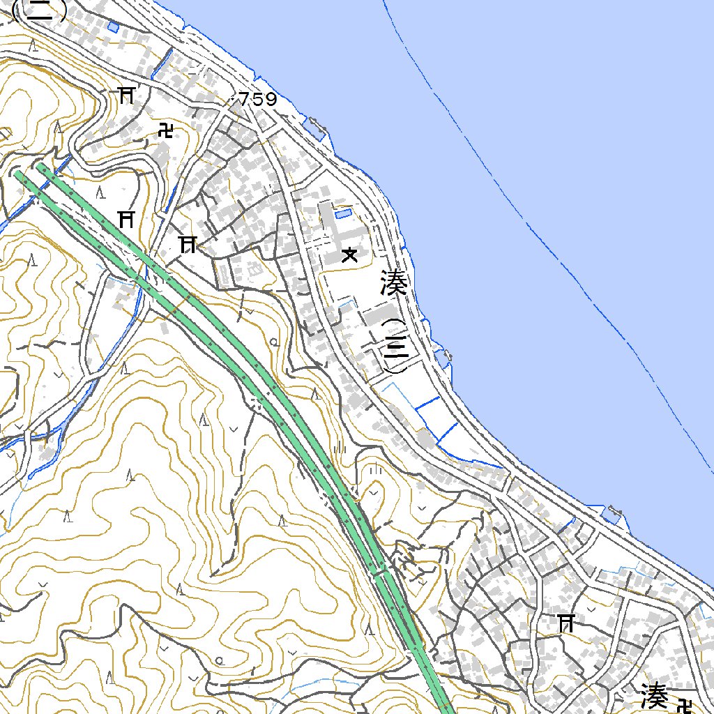 543800 諏訪 （すわ Suwa）, 地形図 Map by Pacific Spatial Solutions