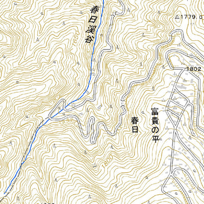 543812 蓼科山 （たてしなやま Tateshinayama）, 地形図