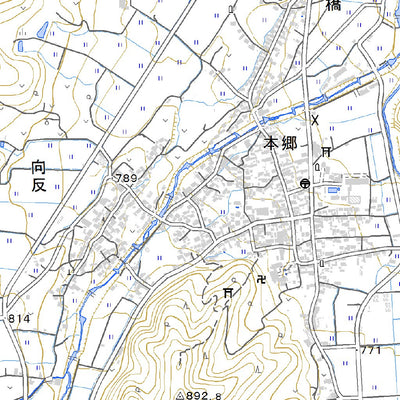 543822 春日本郷 （かすがほんごう Kasugahongo）, 地形図