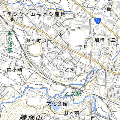 543833 小諸 （こもろ Komoro）, 地形図