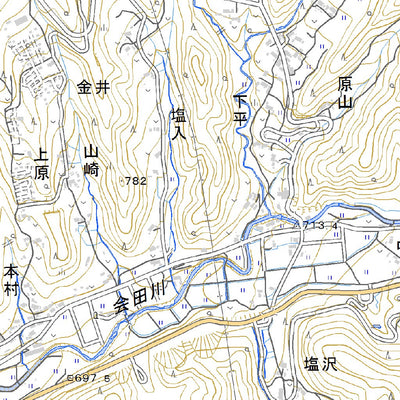 543840 信濃西条 （しなのにしじょう Shinanonishijo）, 地形図