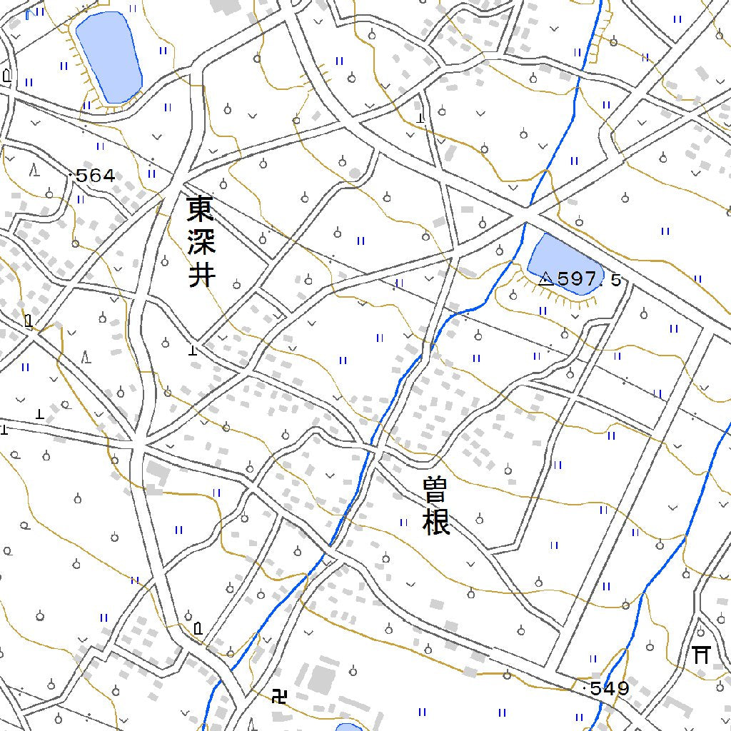 543842 上田 （うえだ Ueda）, 地形図 Map by Pacific Spatial