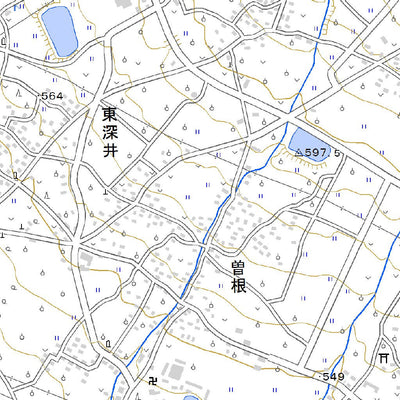 543842 上田 （うえだ Ueda）, 地形図