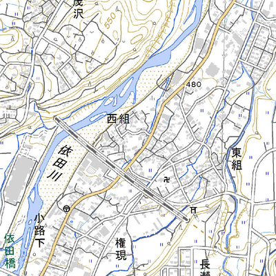 543842 上田 （うえだ Ueda）, 地形図