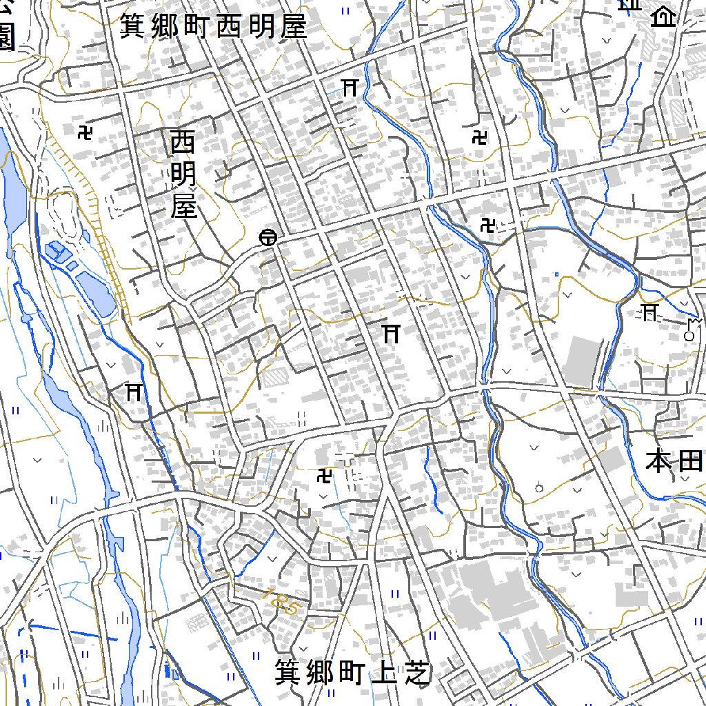 543847 下室田 （しもむろだ Shimomuroda）, 地形図 Map by Pacific