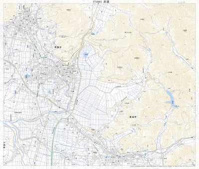 574001 赤湯 （あかゆ Akayu）, 地形図