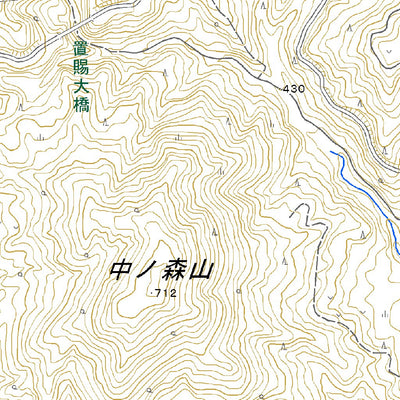 574011 羽前中山 （うぜんなかやま Uzennakayama）, 地形図