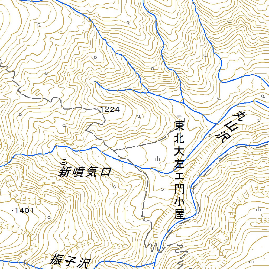 574013 蔵王山 （ざおうざん Zaozan）, 地形図 Map by Pacific Spatial 