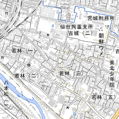 574027 仙台東南部 （せんだいとうなんぶ Sendaitonambu）, 地形図