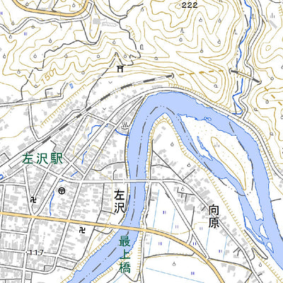574041 左沢 （あてらざわ Aterazawa）, 地形図
