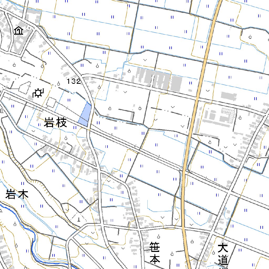 574052 谷地 （やち Yachi）, 地形図 Map by Pacific Spatial