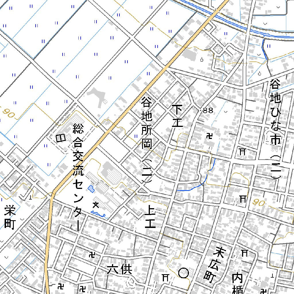 574052 谷地 （やち Yachi）, 地形図 Map by Pacific Spatial