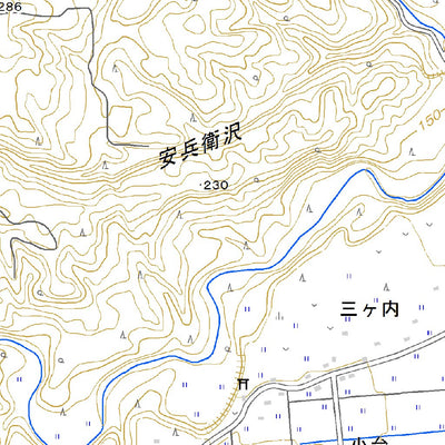 574075 西上野目 （にしかみのめ Nishikaminome）, 地形図