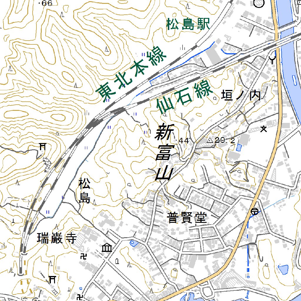 574140 松島 （まつしま Matsushima）, 地形図 Map by Pacific Spatial 