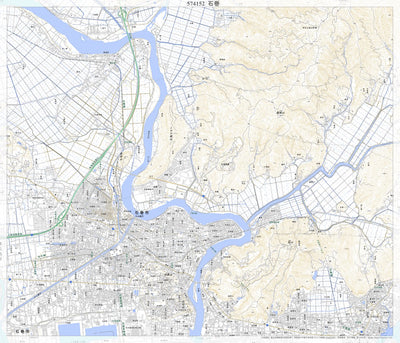 574152 石巻 （いしのまき Ishinomaki）, 地形図