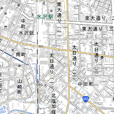 584151 水沢 （みずさわ Mizusawa）, 地形図