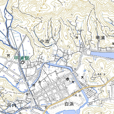 503422 甲浦 （かんのうら Kannora）, 地形図