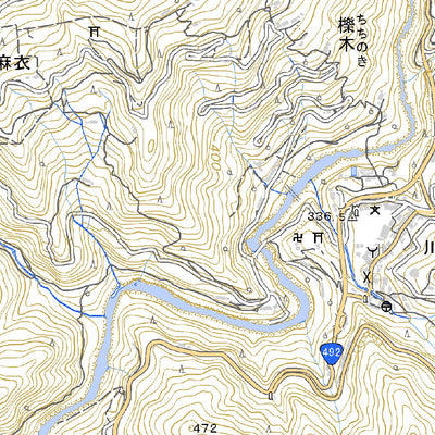 503471 阿波川井 （あわかわい Awakawai）, 地形図