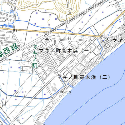 533610 海津 （かいづ Kaizu）, 地形図