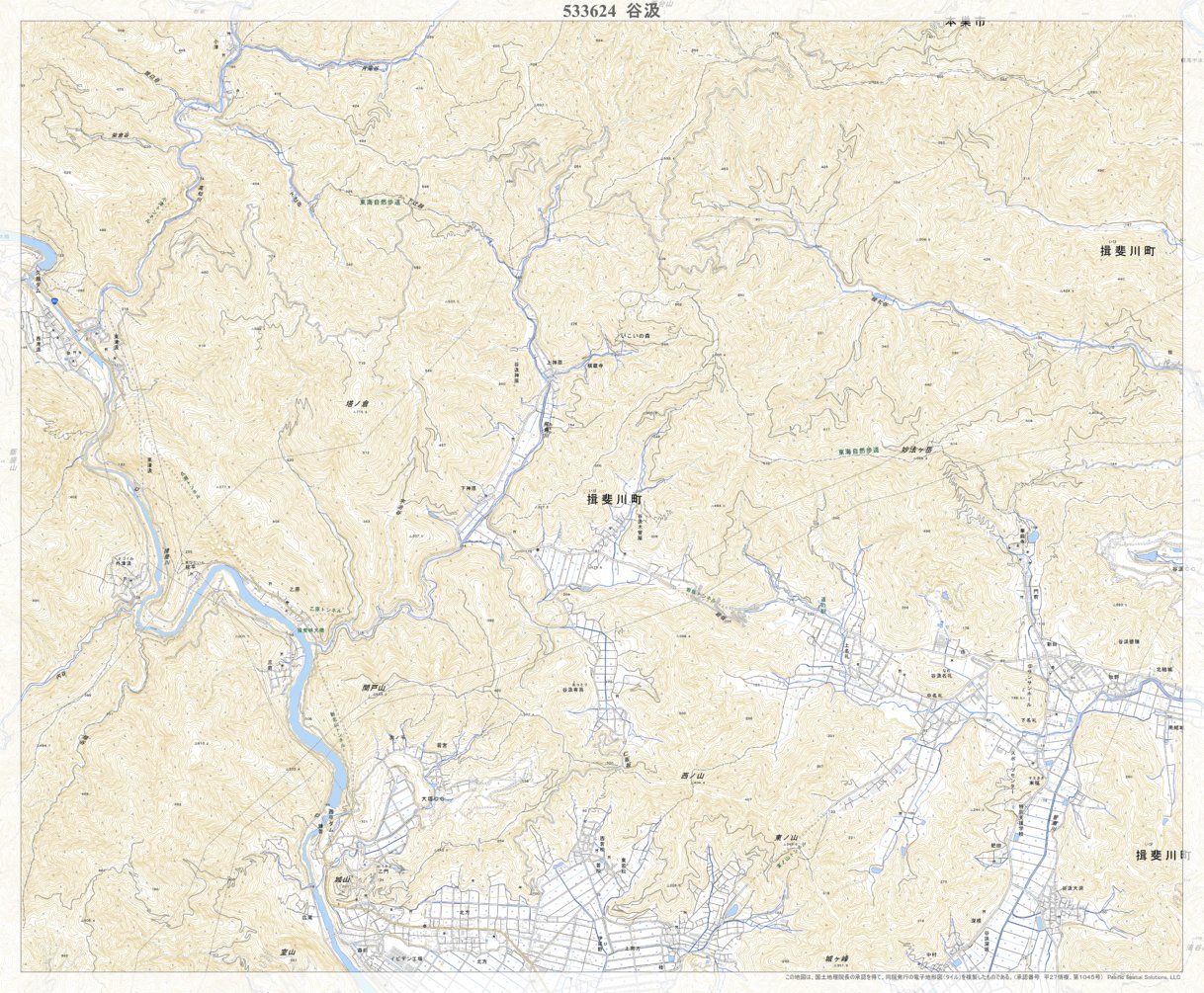 533624 谷汲 （たにぐみ Tanigumi）, 地形図 Map by Pacific Spatial
