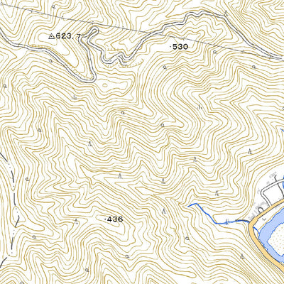 533636 下洞戸 （しもほらど Shimohorado）, 地形図