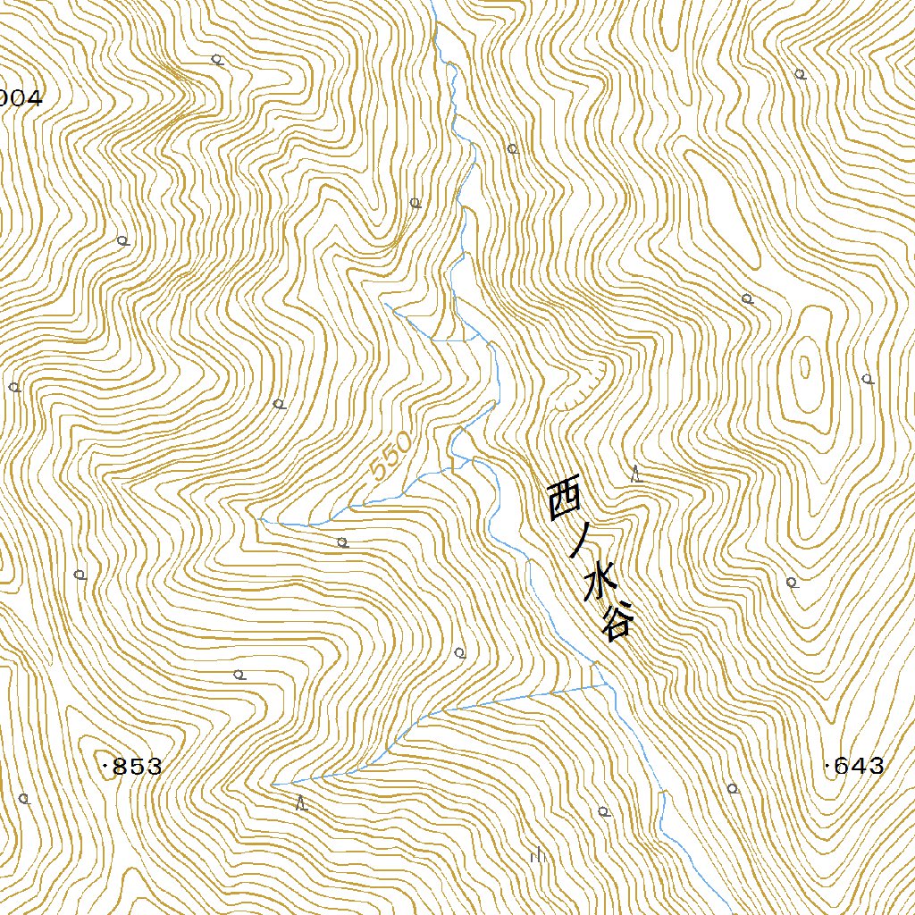 533654 能郷白山 （のうごうはくさん Nogohakusan）, 地形図 Map by
