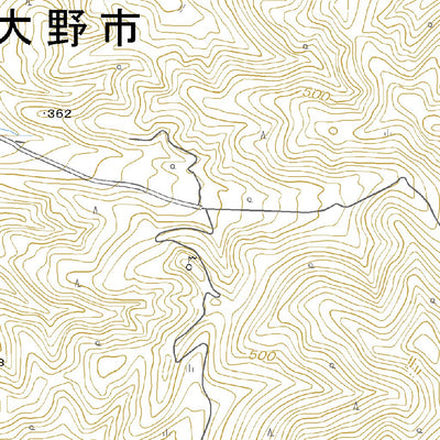 533674 荒島岳 （あらしまだけ Arashimadake）, 地形図