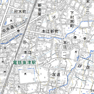 553713 魚津 （うおづ Uozu）, 地形図