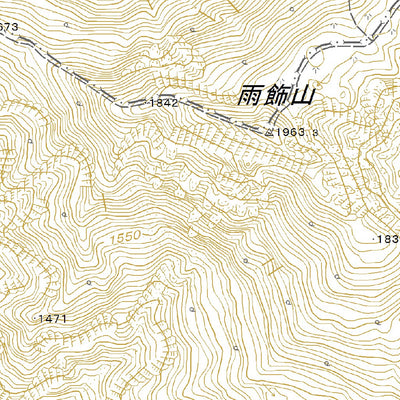 553727 雨飾山 （あまかざりやま Amakazariyama）, 地形図