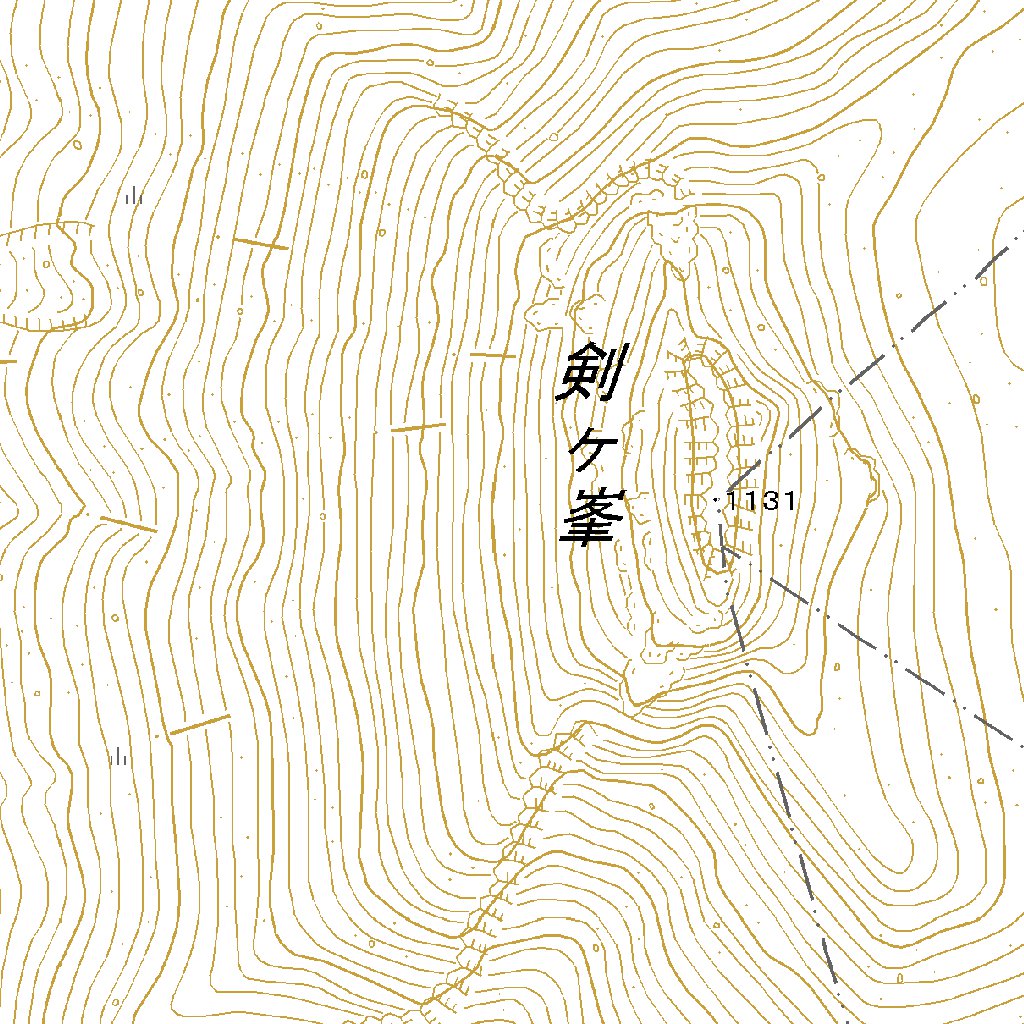 634005 駒ヶ岳 （こまがたけ Komagatake）, 地形図 Map by Pacific