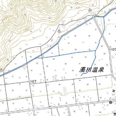 634013 濁川 （にごりかわ Nigorikawa）, 地形図