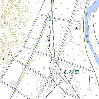 634225 荻伏 （おぎふし Ogifushi）, 地形図
