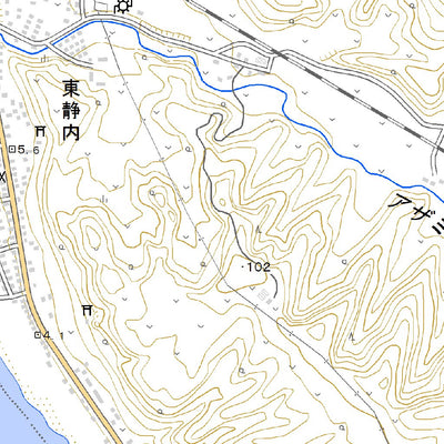 634233 東静内 （ひがししずない Higashishizunai）, 地形図