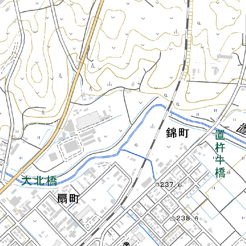 654233 美瑛 （びえい Biei）, 地形図 Map by Pacific Spatial