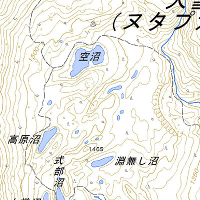 654237 白雲岳 （はくうんだけ Hakundake）, 地形図