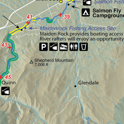 Tackle Shop Bighole Rvr. Fishing Map - Montana