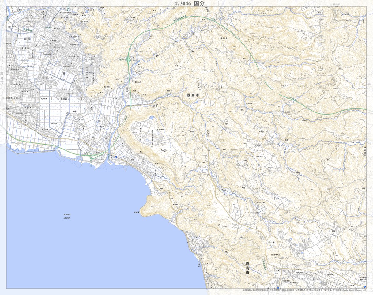 473046 国分 （こくぶ Kokubu）, 地形図 Map by Pacific Spatial