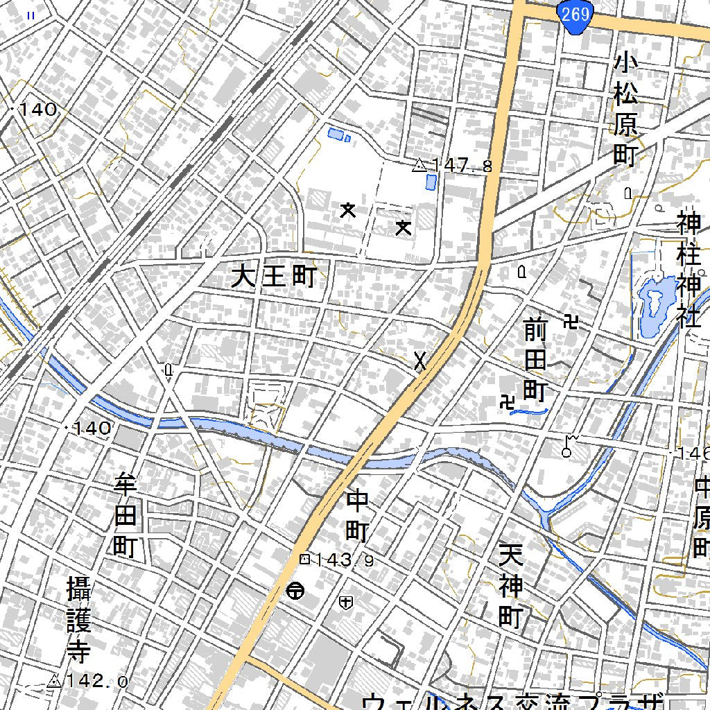 473140 都城 （みやこのじょう Miyakonojo）, 地形図 Map by Pacific 
