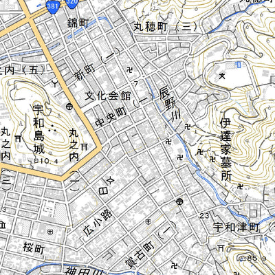 493264 宇和島 （うわじま Uwajima）, 地形図