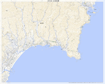 493340 土佐佐賀 （とささが Tosasaga）, 地形図