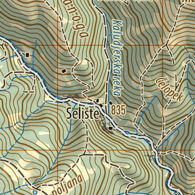 Midžor mountaineering map