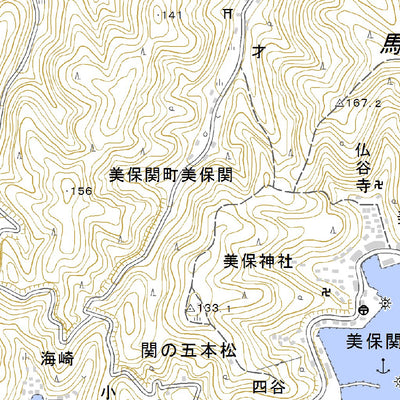 533322 美保関 （みほのせき Mihonoseki）, 地形図