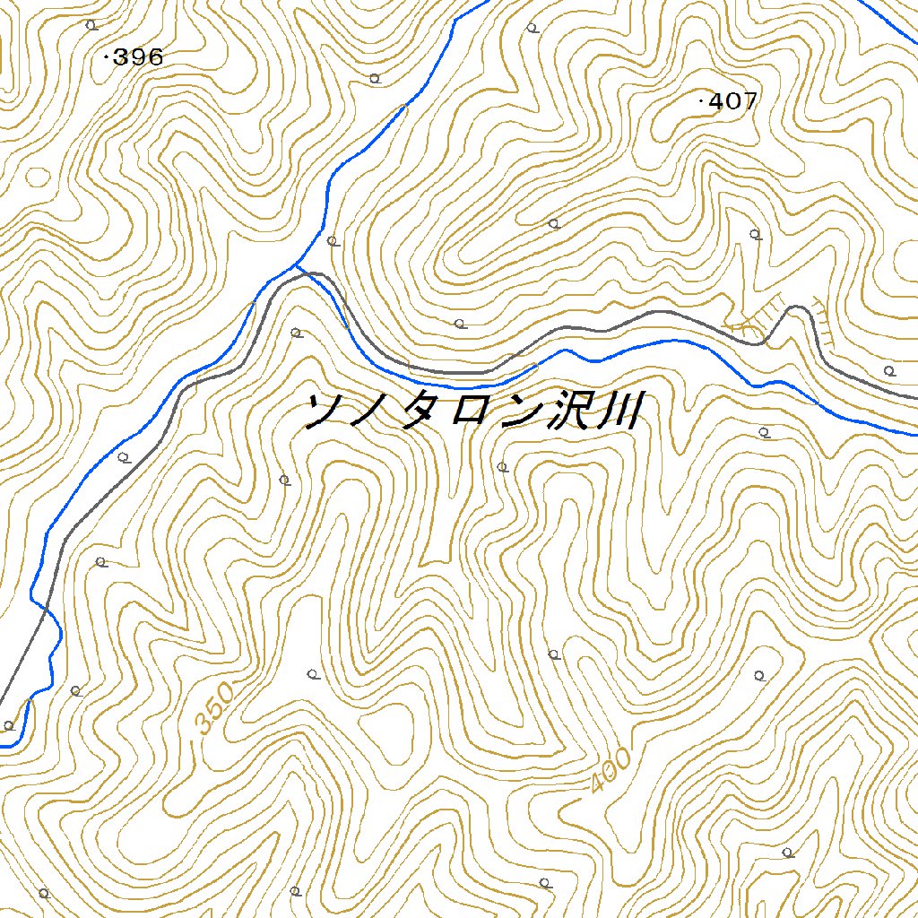 644345 川流布 （かわるっぷ Kawaruppu）, 地形図 Map by