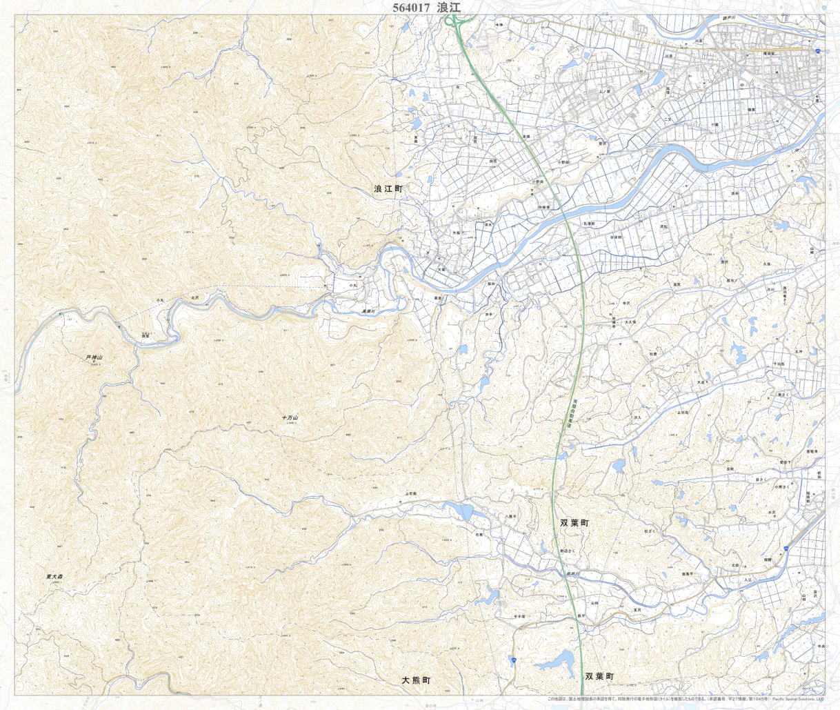 564017 浪江 （なみえ Namie）, 地形図 Map by Pacific Spatial