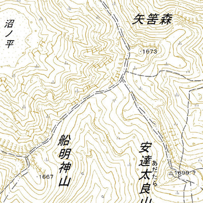 564032 安達太良山 （あだたらやま Adatarayama）, 地形図