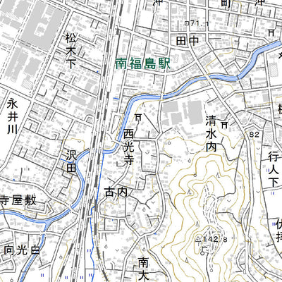 564043 福島南部 （ふくしまなんぶ Fukushimanambu）, 地形図